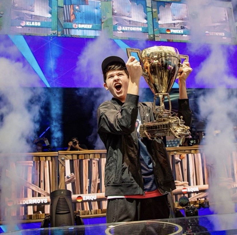 Then-16-year-old Kyle “Bugha” Giersdorf is the first winner in the solo division of the Fortnite World Cup 2019.
