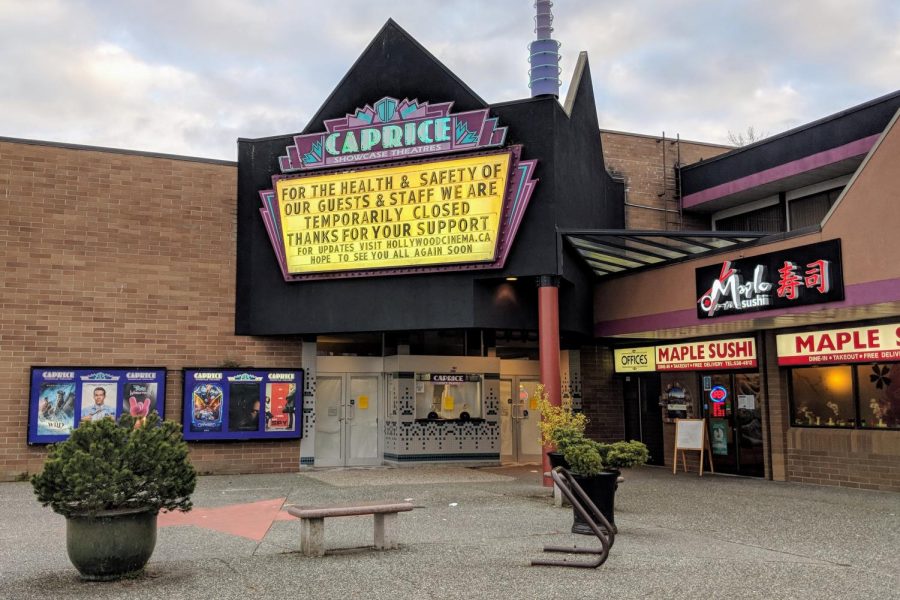 Businesses like this movie theater in Surry, England are closed to avoid  Coronavirus outbreaks. 