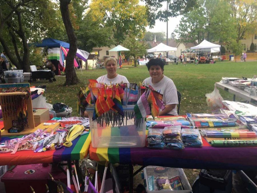 Vendors at the first Columbia Heights Pride sell goods that can represent a variety of different identities. 