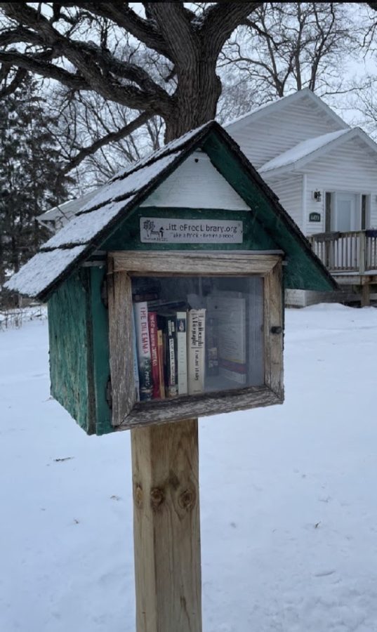 Little free libraries serve as a place to chill and calm down after a stressful day or when you need a bit of grounding.
