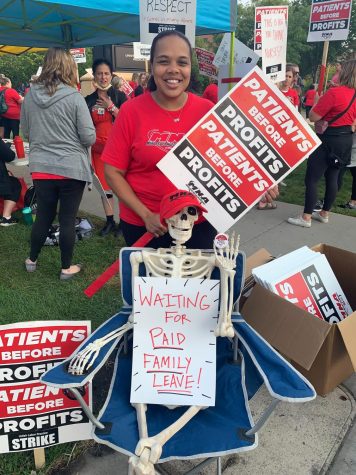 Twin Cities nurses gather to protest against unfair wages.