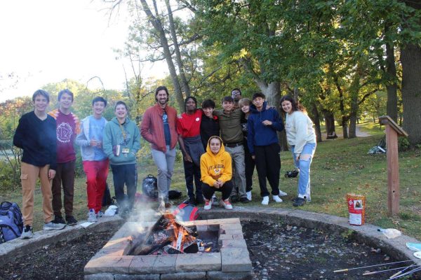 The CHHS XC team bonded over a bonfire at Kordiak Park in Columbia Heights before the Tri-Metro Conference Championships this fall.