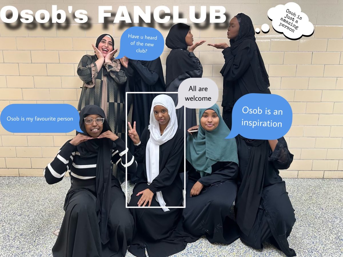 The devoted members of Osobs Fanclub (from top to bottom): Mennatullah Elbadawi, Munira Ali, Amina Ibrahim, Isniina Mohamed, and Nawal Mohamed.