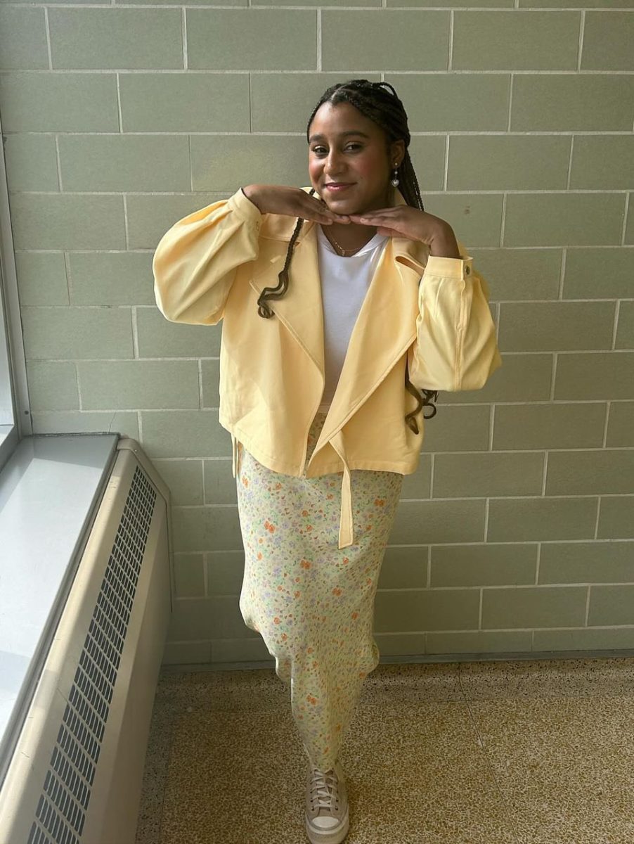 Narriah Copeland (12) puts her spring-inspired outfit on display!