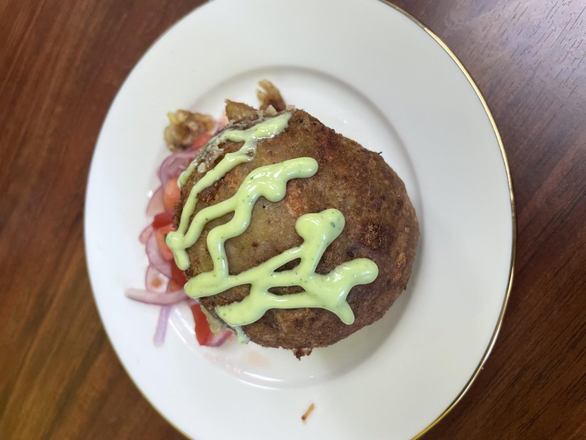 Bolon de verde, a popular dish from Ecuador, is just one of many traditional meals served at Doña Mary.