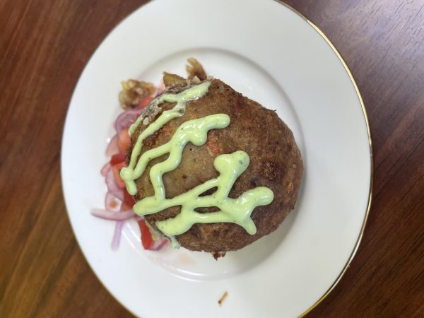 Bolon de verde, a popular dish from Ecuador, is just one of many traditional meals served at Doña Mary.