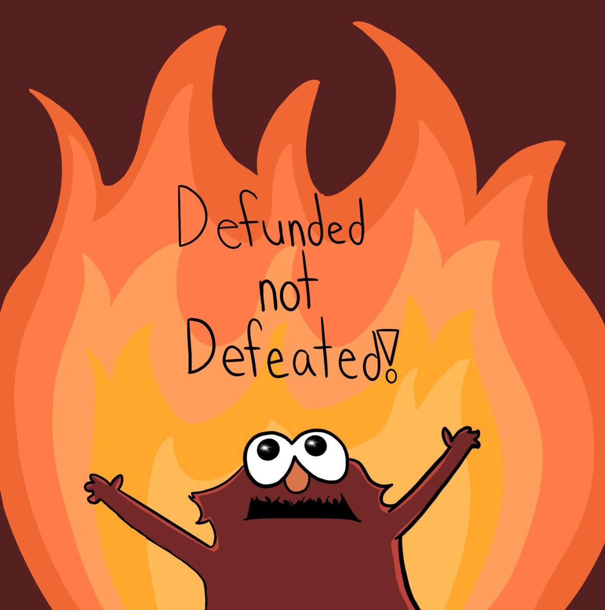 Similar to the classic Elmo burning-in-fire meme, "Sesame Street" and many other publicly funded broadcast programs are in danger.