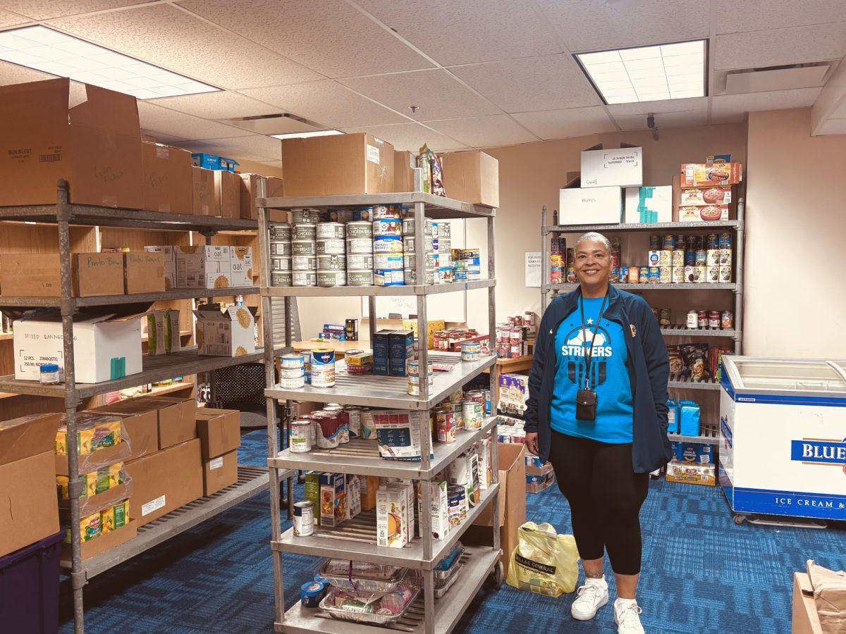 The donation closet is located in the Media Center at Columbia Heights High School. Talk to Mrs. Tanya Moore if you'd like to help pack food or would like some groceries to bring home.