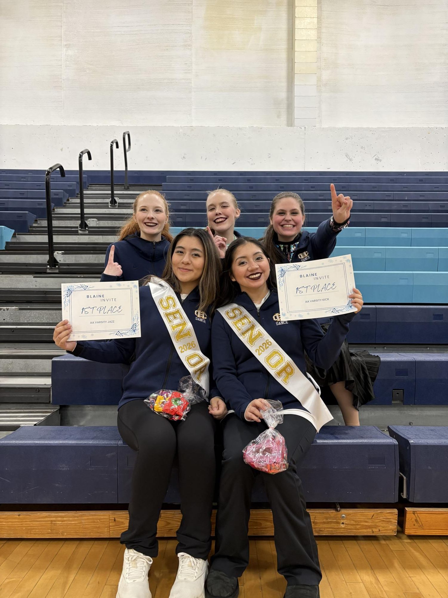 The dance team celebrated the seniors' last season with awards and an outdoor banquet.