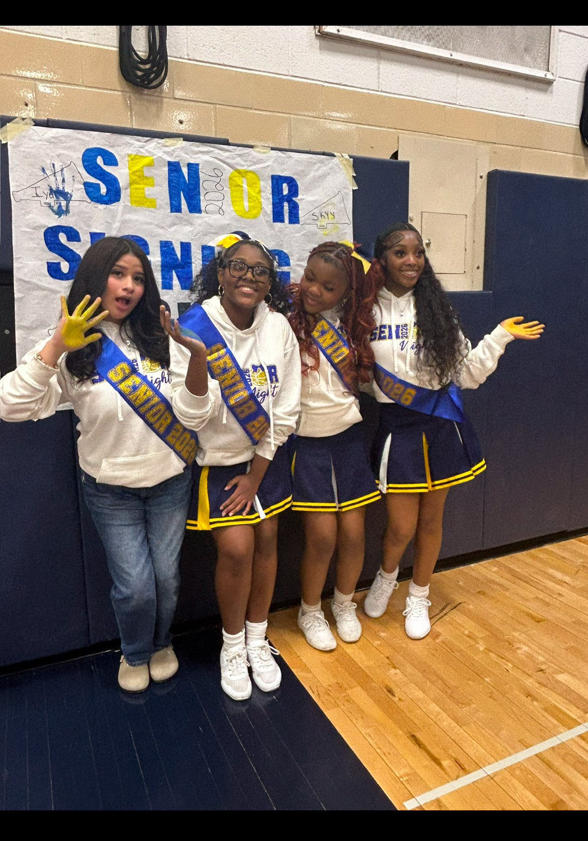 Senior night highlighted cheer members after a rousing basketball game in the CHHS gym!