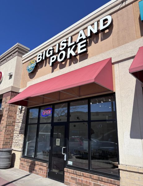 An outside look of Big Island Poke with heaps of spicy, milky, sugary and savory foods awaiting you.
