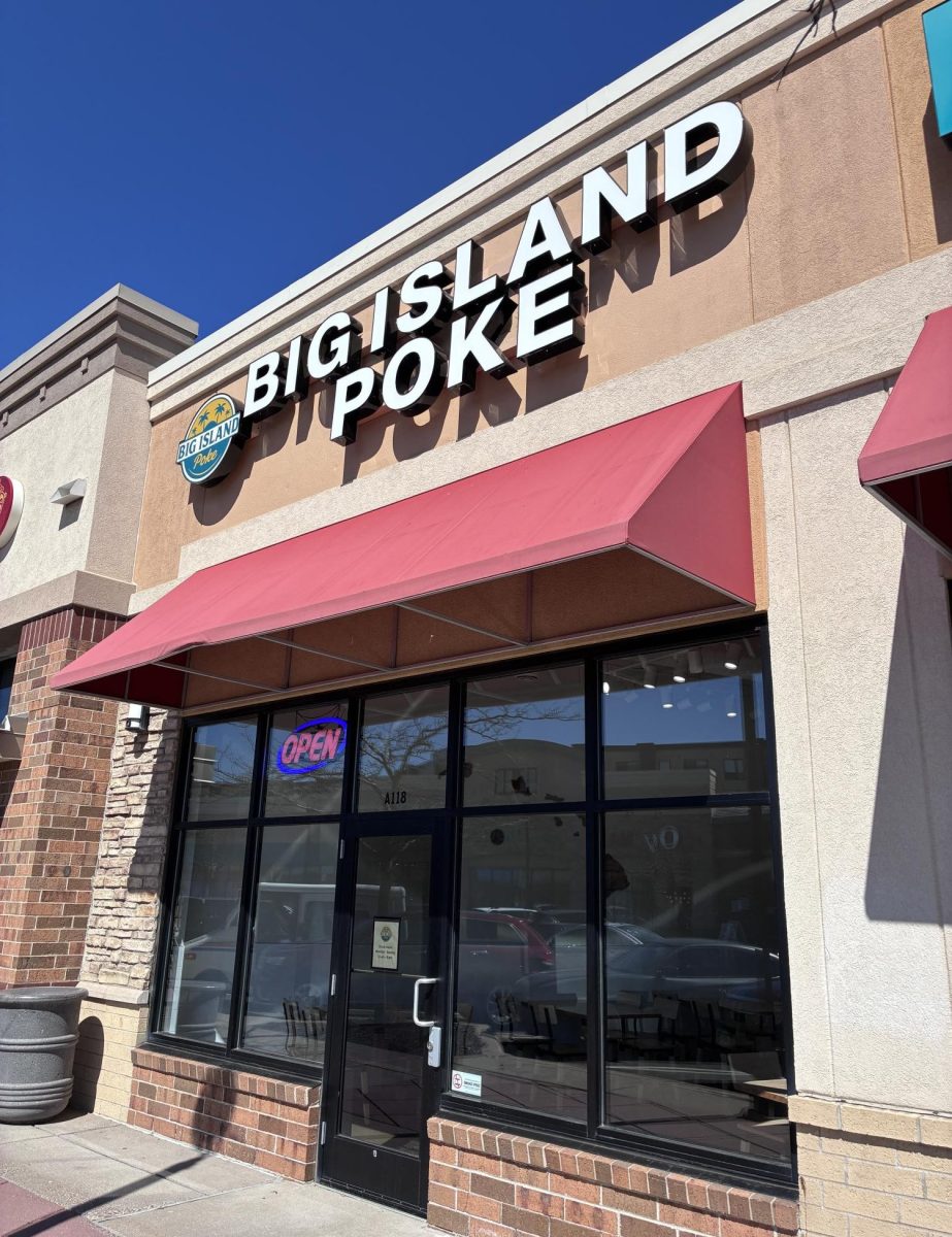 An outside look of Big Island Poke with heaps of spicy, milky, sugary and savory foods awaiting you.