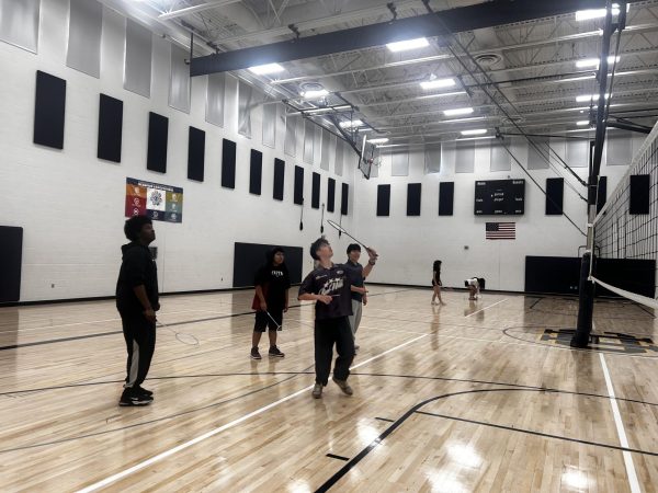 The new Friday afternoon Badminton Club advised by Ms. Candella has surged in popularity this year.