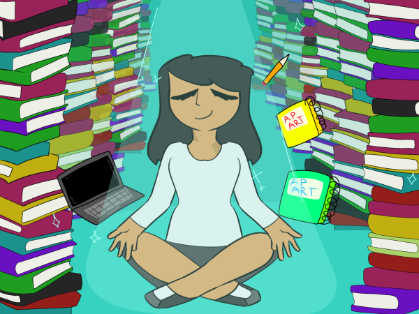 There are various ways to survive hard AP classes and find your "zen" state as a high-achieving student, suggests junior Ava Sinchi.